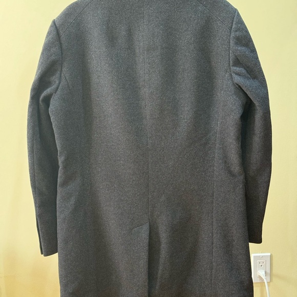 Men's Gray Wool Coat - Picture 2 of 5